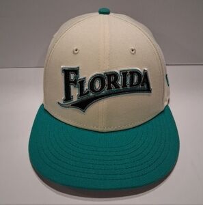 Florida Marlins Cap Snapback New Era x FELT 9FIFTY Adult Hat Low Profile MLB Cap